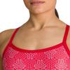 ARENA Kikko Womens Chlorine Resistant Athletic One Piece Swimsuit, Bathing Suit for Lap Swimming, Swim Competition & Water Sports-Red-Multi Red view 3