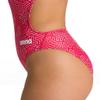 ARENA Kikko Womens Chlorine Resistant Athletic One Piece Swimsuit, Bathing Suit for Lap Swimming, Swim Competition & Water Sports-Red-Multi Red view 4