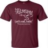 4X-Large Maroon Mens Let's Eat Kids Funny T-Rex Punctuation Saves Lives T-Shirt view 1