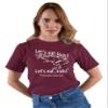 4X-Large Maroon Mens Let's Eat Kids Funny T-Rex Punctuation Saves Lives T-Shirt view 2