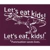 4X-Large Maroon Mens Let's Eat Kids Funny T-Rex Punctuation Saves Lives T-Shirt view 4
