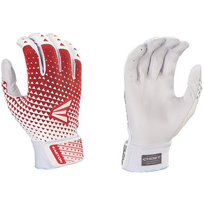 Easton | GHOST NX Fastpitch Softball Batting Gloves | Adult X-Large | White/Red