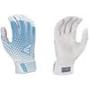 Easton | GHOST NX Fastpitch Softball Batting Gloves | Adult Medium | White/Carolina Blue view 1