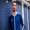 ARENA Men's Team Relax IV Track Jacket Front Zip Side Pockets Lightweight Athletic Retro Cool Bomber Jacket, Navy/White/Navy, Large view 3