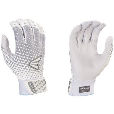 Easton | GHOST NX Fastpitch Softball Batting Gloves | Adult Small | White/Silver