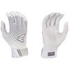 Easton | GHOST NX Fastpitch Softball Batting Gloves | Adult Small | White/Silver view 1