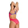 ARENA Women's Team MaxLife Swimsuit Solid Challenge Back One Piece Competition Training Bathing Suit Athletic Swimwear, Freak Rose/Neon Blue, US Size 20 view 2
