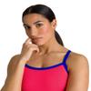 ARENA Women's Team MaxLife Swimsuit Solid Challenge Back One Piece Competition Training Bathing Suit Athletic Swimwear, Freak Rose/Neon Blue, US Size 20 view 3