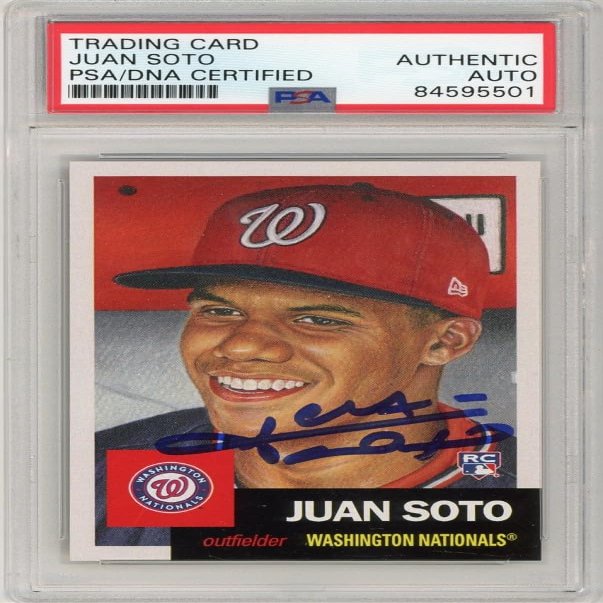 Juan Soto 2018 Topps Living Autographed RC Rookie Card #43 - PSA/DNA