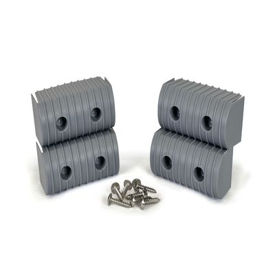 Caliber Bunk Wrap Endcaps 23051, 4-Pack of 2 x 4" Endcaps with Hardware, Grey