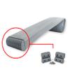 Caliber Bunk Wrap Endcaps 23051, 4-Pack of 2 x 4" Endcaps with Hardware, Grey view 3