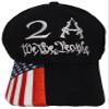2A We The People Black RWB USA Flag On Bill Cotton Adjustable Embroidered Baseball Hat Cap view 3