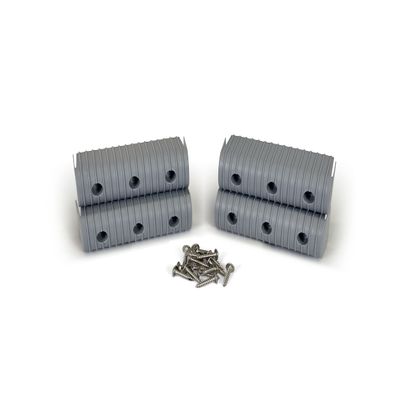 Caliber Bunk Wrap Endcaps 23053, 4-Pack of 2 x 6" Endcaps with Hardware, Grey
