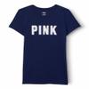 Victoria's Secret Women's Short Sleeve T-Shirt, Women T Shirt, Logo Navy, XS view 1