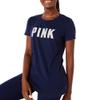 Victoria's Secret Women's Short Sleeve T-Shirt, Women T Shirt, Logo Navy, XS view 2