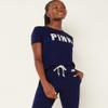 Victoria's Secret Women's Short Sleeve T-Shirt, Women T Shirt, Logo Navy, XS view 4