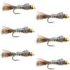 The Fly Fishing Place Tungsten Bead Head Nymph Fly Fishing Flies - Flashback Gold Ribbed Hare's Ear Trout Fly - Nymph Wet Fly - 6 Flies Hook Size 14 view 1