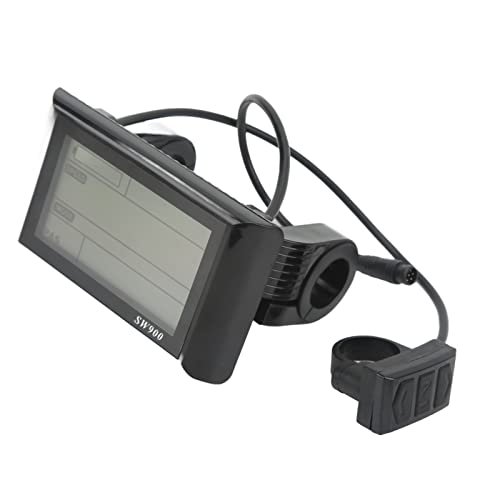 Electric Bike LCD Display, Bicycle Speedometer and Odometer Cycle Bike Computer with Waterproof Connector, 24V 36V 48V 60V S900 Display Control Panel Waterproof LCD Display Meter for Electric Bike