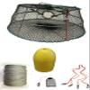 KUFA Sports Tower Style Prawn Trap(Stretched Mesh Size: 1-1/8") with 400' Rope, Yellow Float, Bait Bag & Harness Combo (CT76+PBQ30Y+HA2) view 1