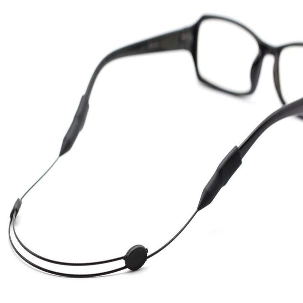Adjustable eyewear holder for kids and adults, strap holds glasses to prevent them from getting lost, Black, Talla nica