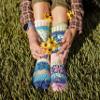 Solmate Socks - Mismatched Crew Socks; Made in USA; Hummingbird Medium view 2