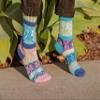 Solmate Socks - Mismatched Crew Socks; Made in USA; Hummingbird Medium view 3