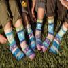 Solmate Socks - Mismatched Crew Socks; Made in USA; Hummingbird Medium view 4