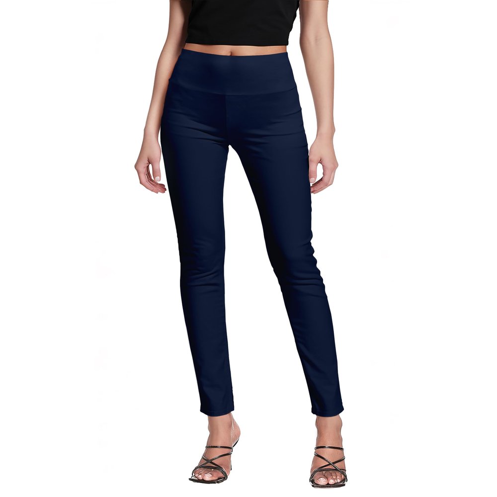 Hybrid & Company Super Comfy Stretch with Full Elastic Waist Pull On Millennium Twill Pant KP44972 DARKNAVY S