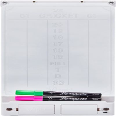 Viper Illumiscore See-Through Illuminated Back-Lit Dry Erase Dart Scoreboard, Standard (15.50" L x 7.50" W), White/Clear