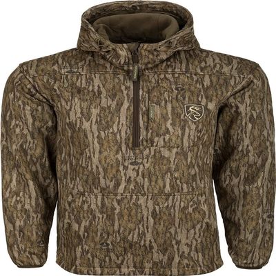 Drake DNT3030-MEN-006-3 Midweight Endurance 1/4 Zip with Kangaroo Pouch Bottomland Large