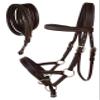 CHALLENGER Horse Western Horse Western English Tack Black Leather Bitless Sidepull Bridle Reins 77RT05BR-C view 1