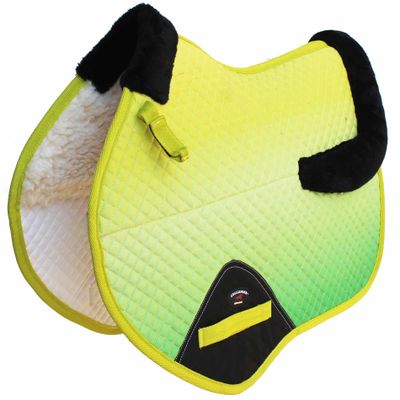 CHALLENGER Horse English Contoured Cotton Quilted Close Contact Trail Saddle Pad Ombre72170