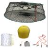 KUFA Sports Tower Style Stainless Steel Frame Prawn Trap(Stretched Mesh Size:1-1/8") with 400' Rope, Yellow Float, Bait Bag & Harness Combo (CT76+PBM3+HA2) view 1
