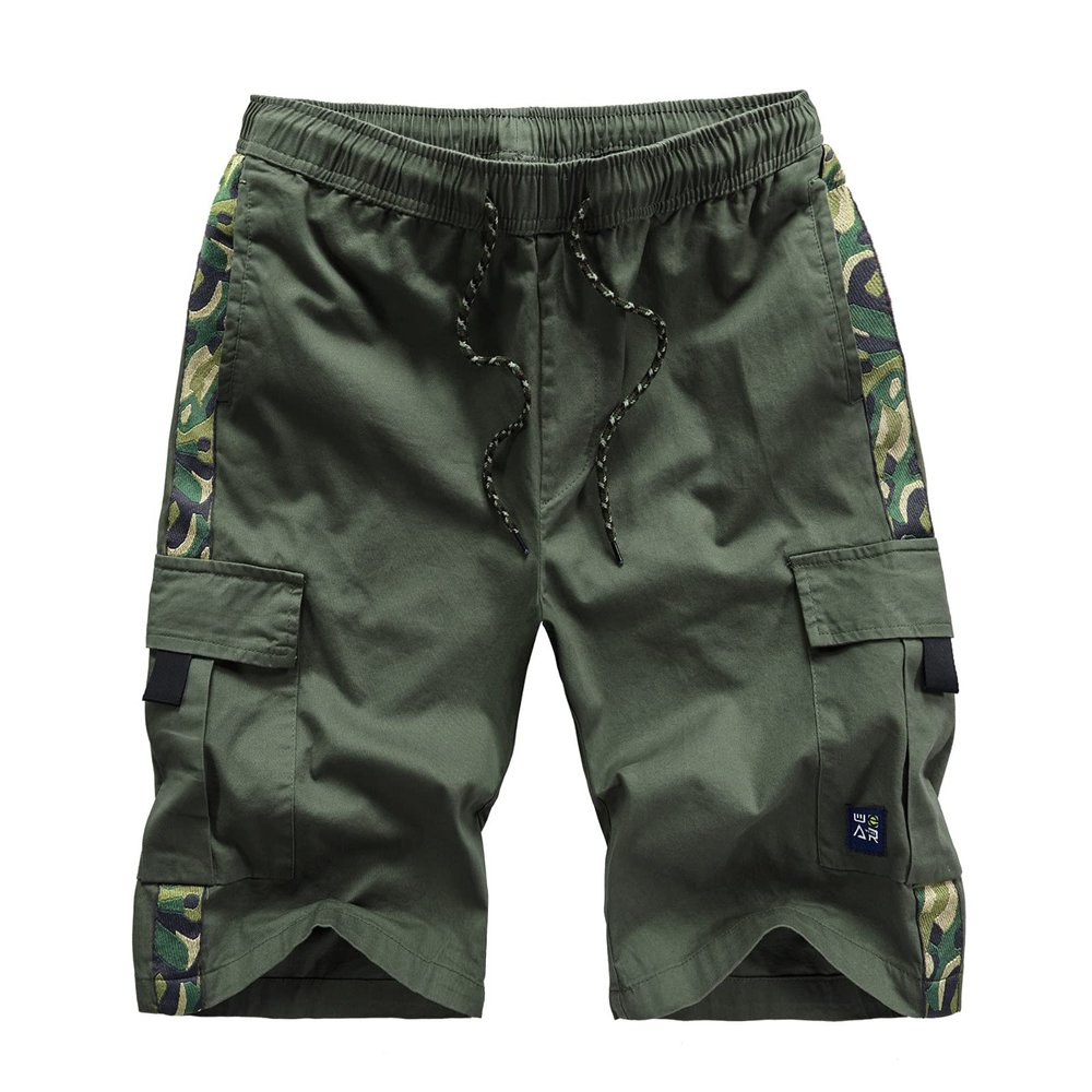 Ymosrh Mens Workout Shorts, Cotton Shorts Men Best Fishing Gifts for Quick Dry Shorts 28 Summer Fashion Casual Printed Loose Quick-Drying Shorts Beach Pants Shorts Long Cargo Chino (5XL, Army Green)