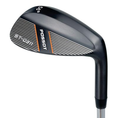 POSSOT 3 PCS Wedge Set or Individual Golf Wedges, Available in 60 Lob Wedge for Man and Woman Right Hand with Rubber Grip, Black.