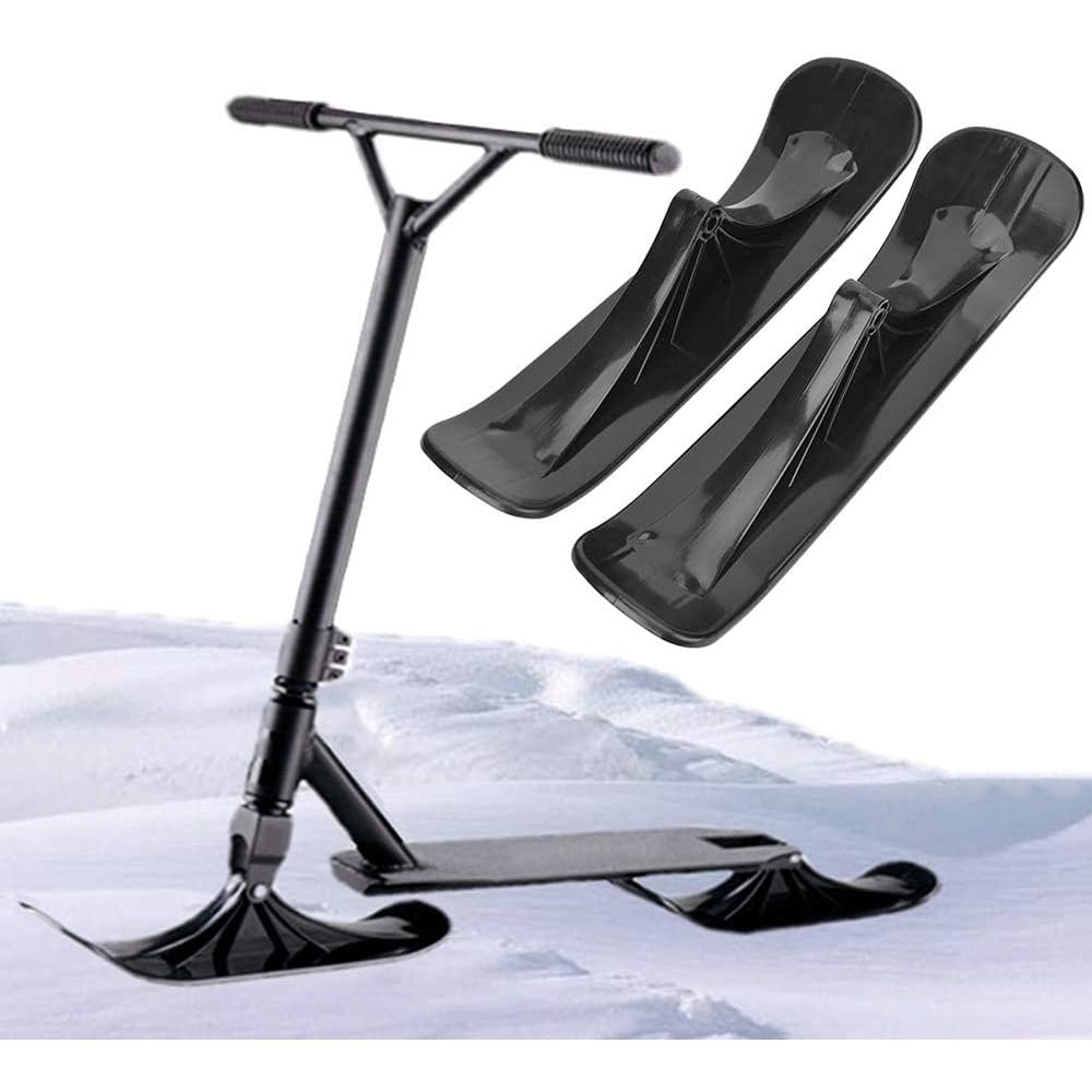 2Pcs/1 Set Snow Sled Conversion Kit, Fold Skate Board Outdoor Snow Sled Attachment for Kids