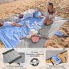WEKAPO Beach Blanket - Sandproof Waterproof Extra Large Beach Mat | Oversized Sand-Free Lightweight Quick-Drying | Beach Vacation Essentials with Stakes & Corner Pockets (Periwinkle Blue, 9x10 FT) view 3