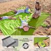WEKAPO Beach Blanket - Sandproof Waterproof Extra Large Beach Mat | Oversized Sand-Free Lightweight Quick-Drying | Beach Vacation Essentials with Stakes & Corner Pockets (Green, 9x7 FT) view 3