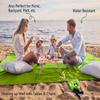 WEKAPO Beach Blanket - Sandproof Waterproof Extra Large Beach Mat | Oversized Sand-Free Lightweight Quick-Drying | Beach Vacation Essentials with Stakes & Corner Pockets (Green, 9x7 FT) view 4