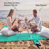 WEKAPO Beach Blanket - Sandproof Waterproof Extra Large Beach Mat | Oversized Sand-Free Lightweight Quick-Drying | Beach Vacation Essentials with Stakes & Corner Pockets (Turquoise, 9x10 FT) view 4