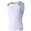 Youper Youth Baseball Chest Protector Shirt, Padded Heart-Guard/Sternum Protection for T-Ball, Football & Softball (Small, White Grey) view 1