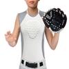 Youper Youth Baseball Chest Protector Shirt, Padded Heart-Guard/Sternum Protection for T-Ball, Football & Softball (Small, White Grey) view 2