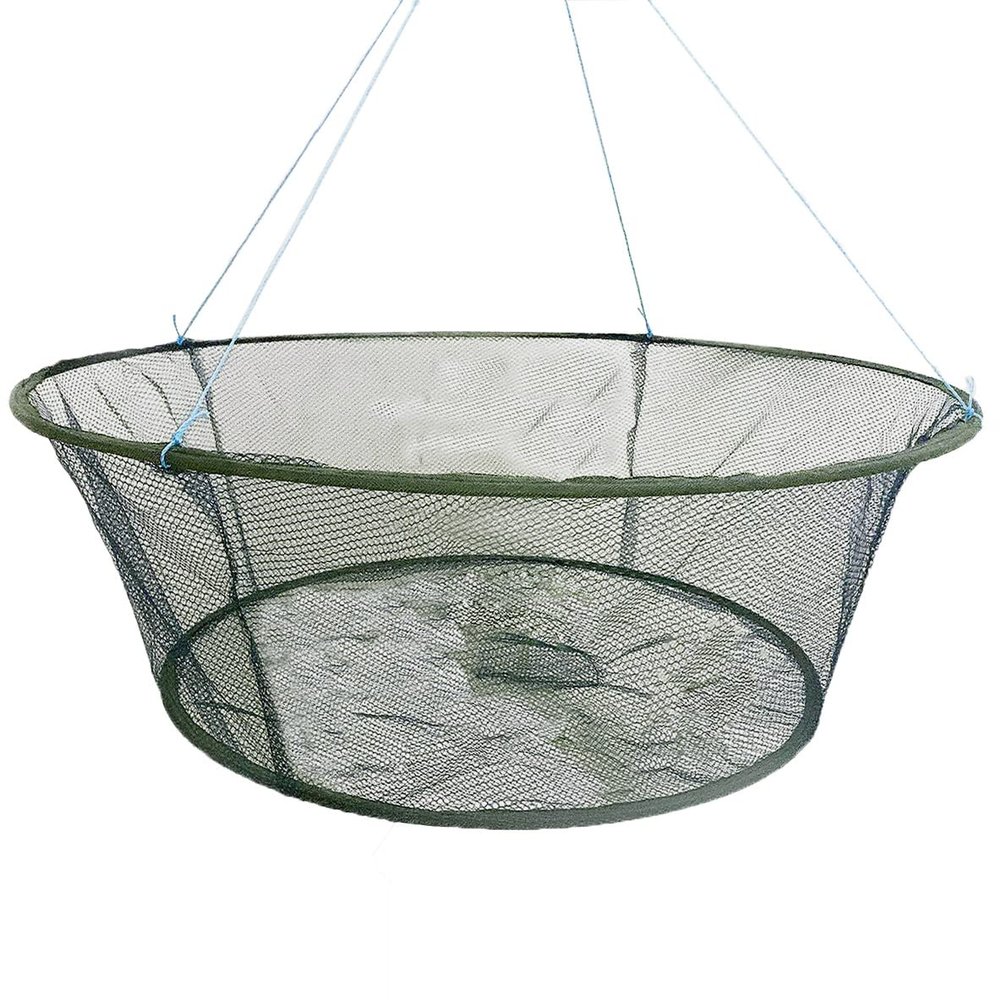 Foldable Fishing net Hand cast net, Shrimp net Crab nets Crayfish Hand cast cage (Top:31.5in/Bottom:23.6in)