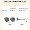 HCHES Sunglasses Women Fashion Eyewear Outdoor Polarized Sunglasses Men UV400 Metal Oval Frame,310.Tea black,follow picture view 2