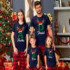 Christmas Matching Reindeer Family Initial Name Baby Girl Boys T-Shirt view 3