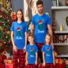 Christmas Matching Reindeer Family Initial Name Baby Girl Boys T-Shirt view 3