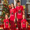 Christmas Matching Reindeer Family Initial Name Baby Girl Boys T-Shirt view 3