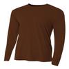 A4 Cooling Performance Long Sleeve Crew Brown 3XL view 1