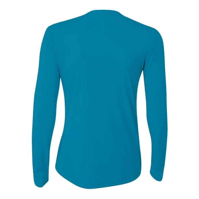 A4 Ladies' Long Sleeve Cooling Performance Crew Shirt Electric Blue