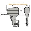 Bavokon Outboard Motor Black 210D Waterproof Oxford Fabric,Outboard Engine,Outboard Motor,Half Outboard Engine,Resistant No Fading Boat Engine Hood,Motor Hood Fits 15-250 view 4